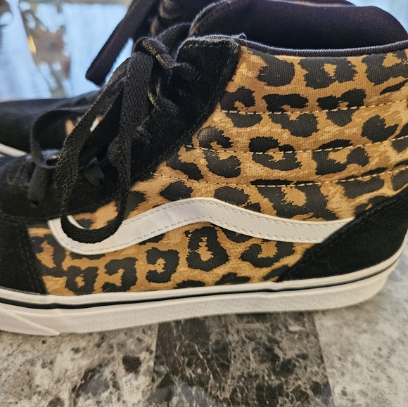 Vans Ward Hi Skate Shoes Sneakers Leopard Print Women Size 9.5 - Picture 4 of 7